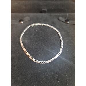 New 925 Italy 8.25 Curb Chain Bracelet